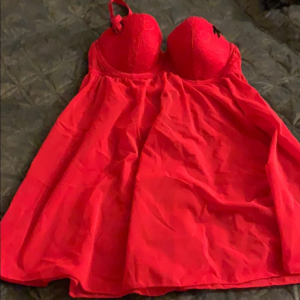Red structures baby doll